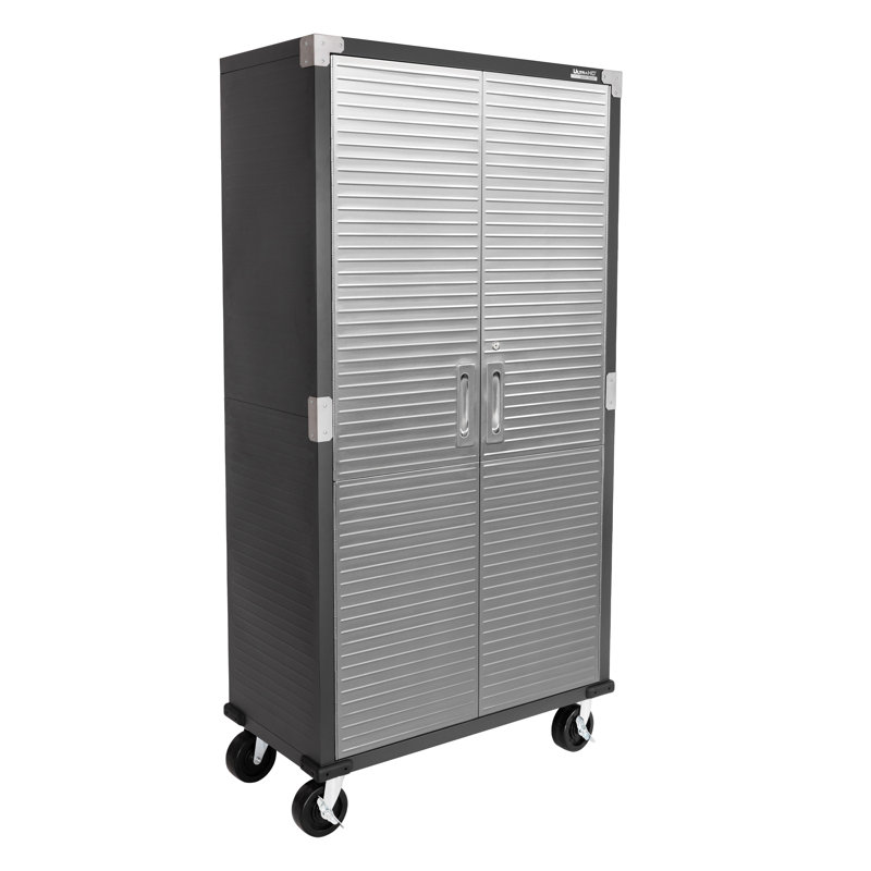 Seville Classics UltraHD Storage Cabinet, 36" W x 18" D x 72" H, Graphite