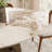 Aversa Modern Round Dining Table, Sintered Stone & Travertine Top | Solid Wood Base, 1-Step Easy Assembly For Dining Room-930410359-930410355