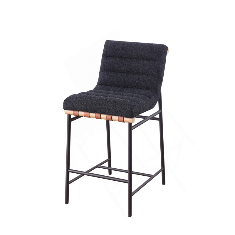 Chaise à hauteur de comptoir 17,75 po Lahni, Noir