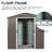 8ft X 4ft Metal Shed With Galvanized Structure, Gray Outlook Foundation Cover,-118823224