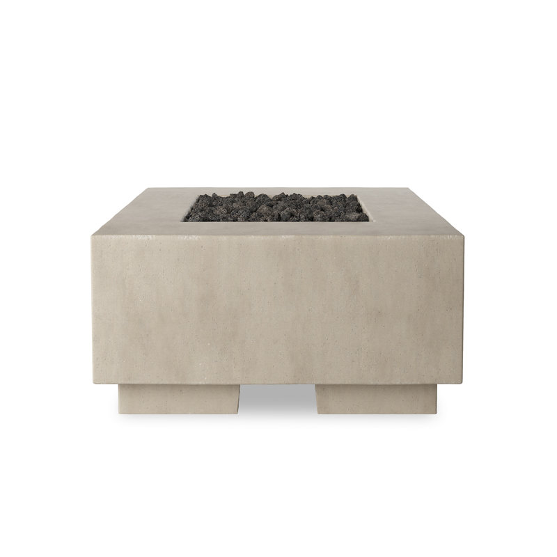 Donovan Outdoor 42" Concrete Natural Gas Fire Pit Table, Natural Concrete