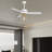 48 Inch 3 - Blade Modern Indoor Wooden Ceiling Fan Light With Remote Control for Bedroom Office
