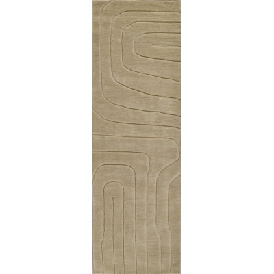 Tapis neutre en laine touffeté à la main Aelin