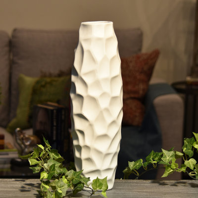 Vase de table en relief à onde irrégulière