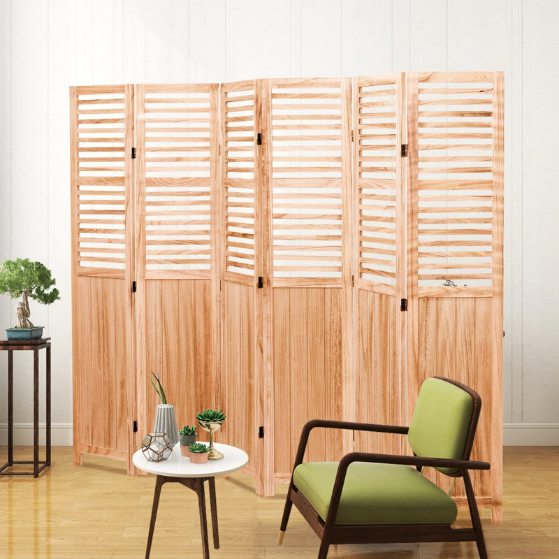 6 cloisons pliantes en bois massif naturel, l 82,8 po x H 65 po pour la barrière intérieure de la maison, espace