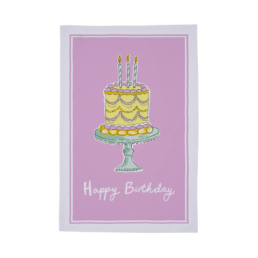 Happy Birthday Cotton Tea Towel Kitchen Towel - Image 4