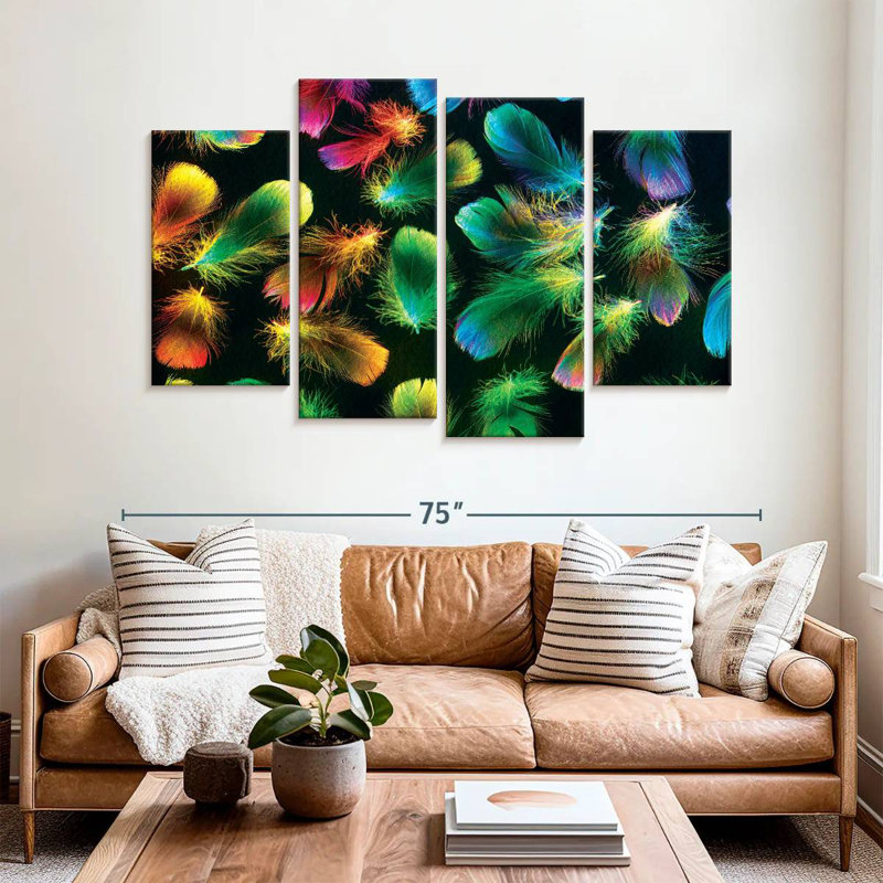 Motif de plumes Kerner, H 42 po x l 68 po