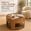 Table basse ronde à plateau relevable