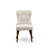 7 Piece Dining Table Set Consist of a Rectangle Dining Room Table and 6 Doeskin Linen Fabric Parsons Chairs, Mahogany-20333932-20333933-20333934