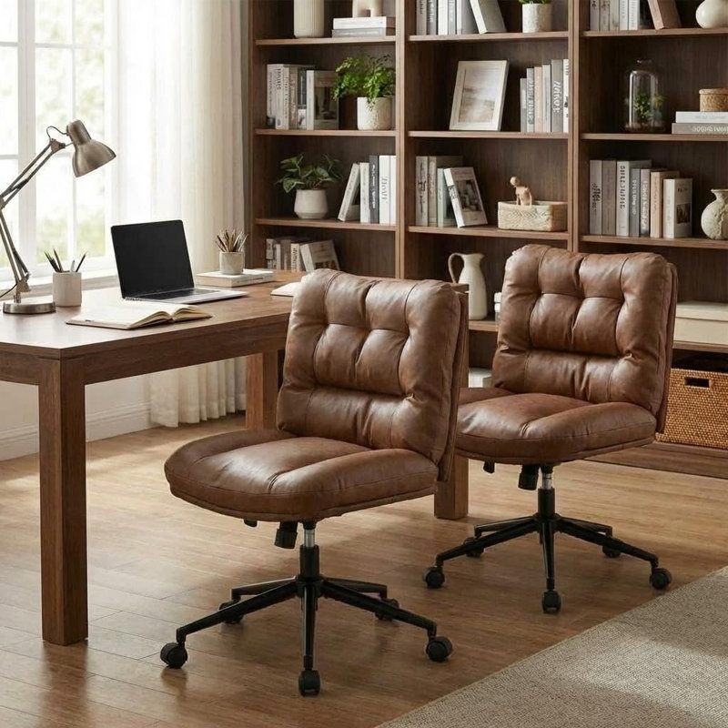 Faux Leather Accent Chair