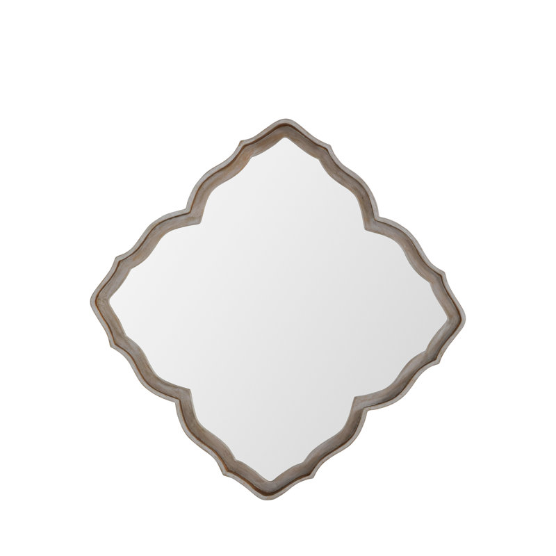Adriana Diamond Wood Wall Mirror