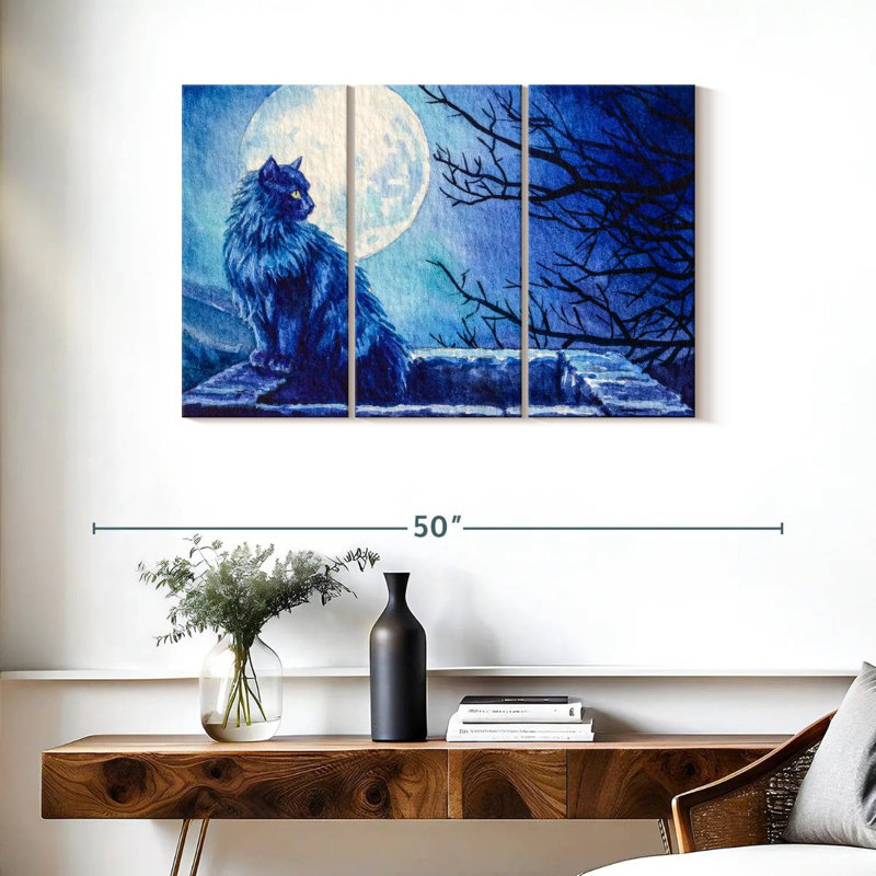 Blue Cat, 24" H x 38" W