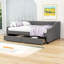 Upholstered double daybed with two drawers-1401108542