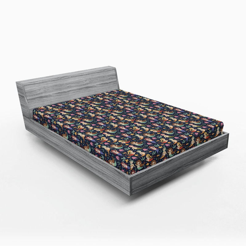 Multicolore Ambesonne, Drap-housse de taille double