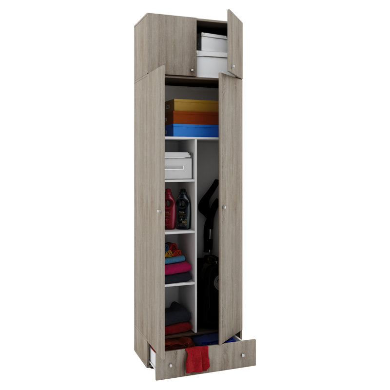 Fallon 2 -Door, Beige, 238cm H x 70cm W x 40cm D