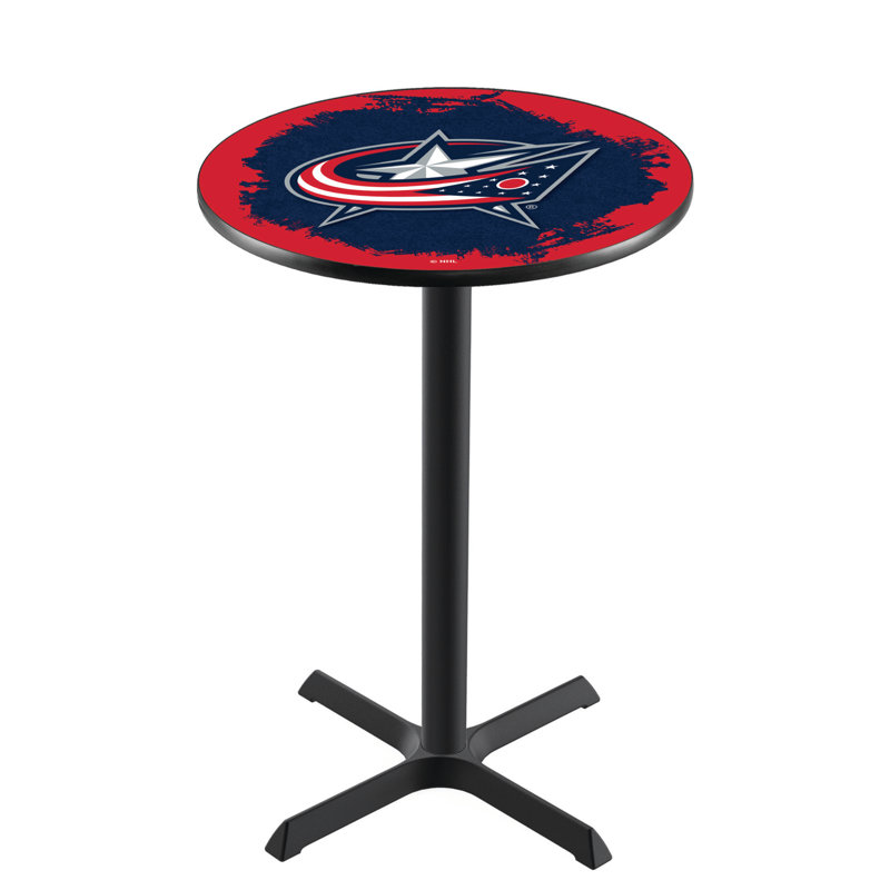 NHL Pub Table, Columbus Blue Jackets, 36" H x 30" L x 30" W