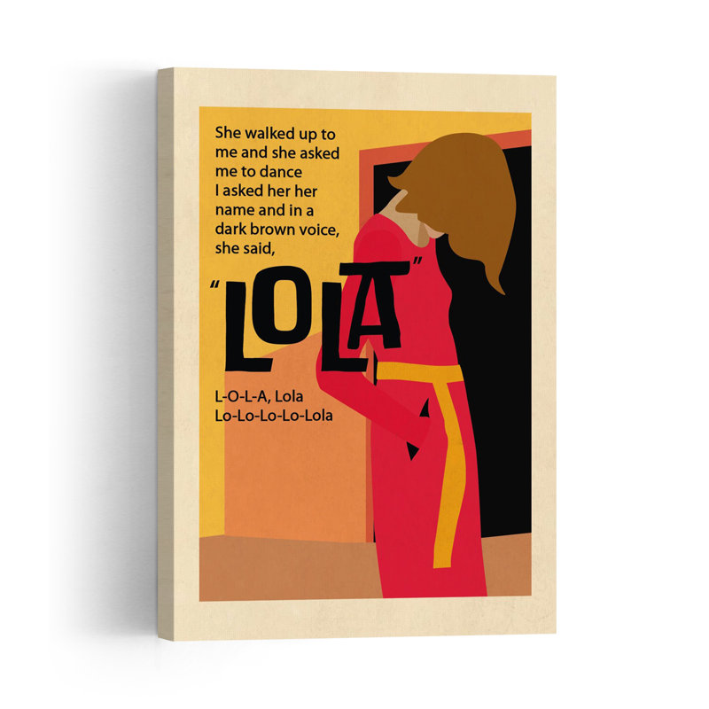 Affiche murale audacieuse et élégante avec une robe rouge de Lola Song, H 24 po x l 16 po