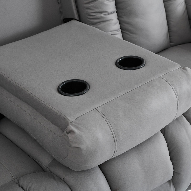 Andreaz 3 Seater Linen Reclining Sofa, Power - Push Button