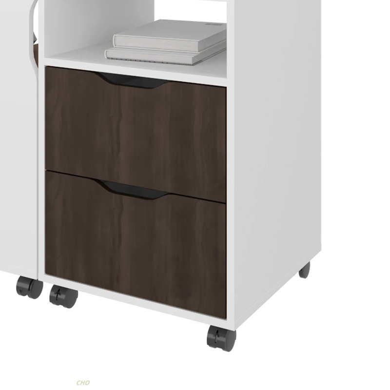 2-Drawer Extendable Desk With Sliding Mechanism