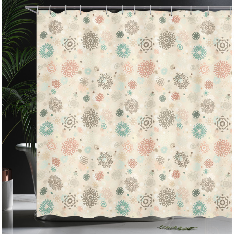 Shower Curtain with Hooks Included, 70" H x 69" W