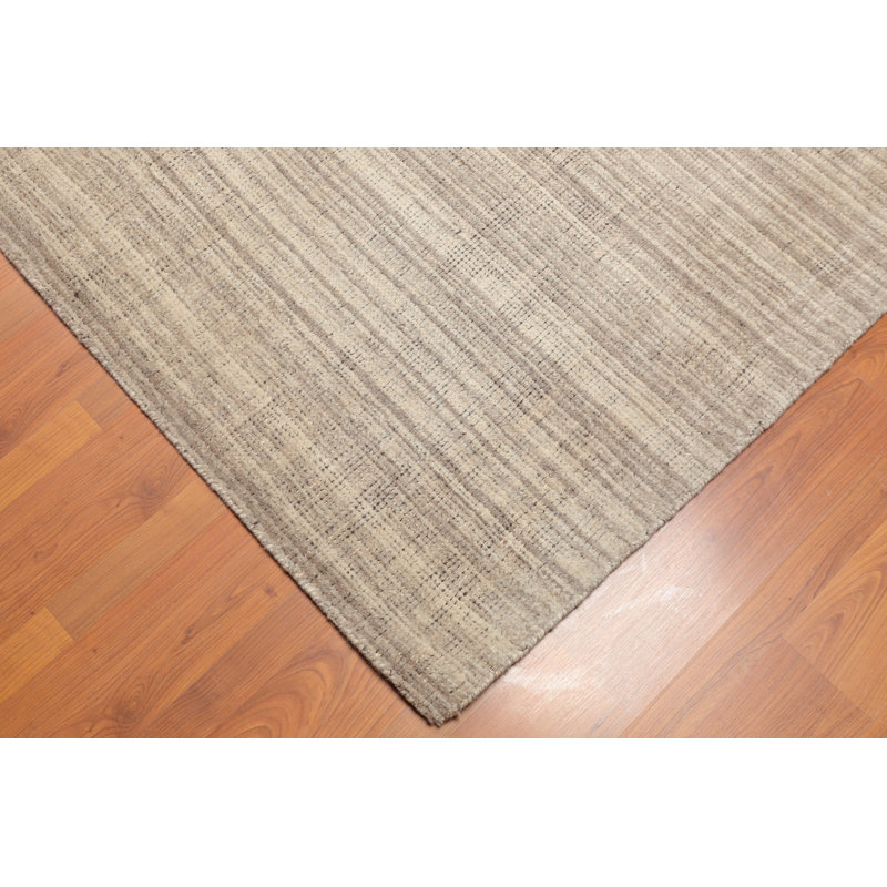 Tapis beige en laine touffeté fait main Hengelo