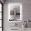 Miroir de salle de bain/meuble-lavabo éclairé Elmas