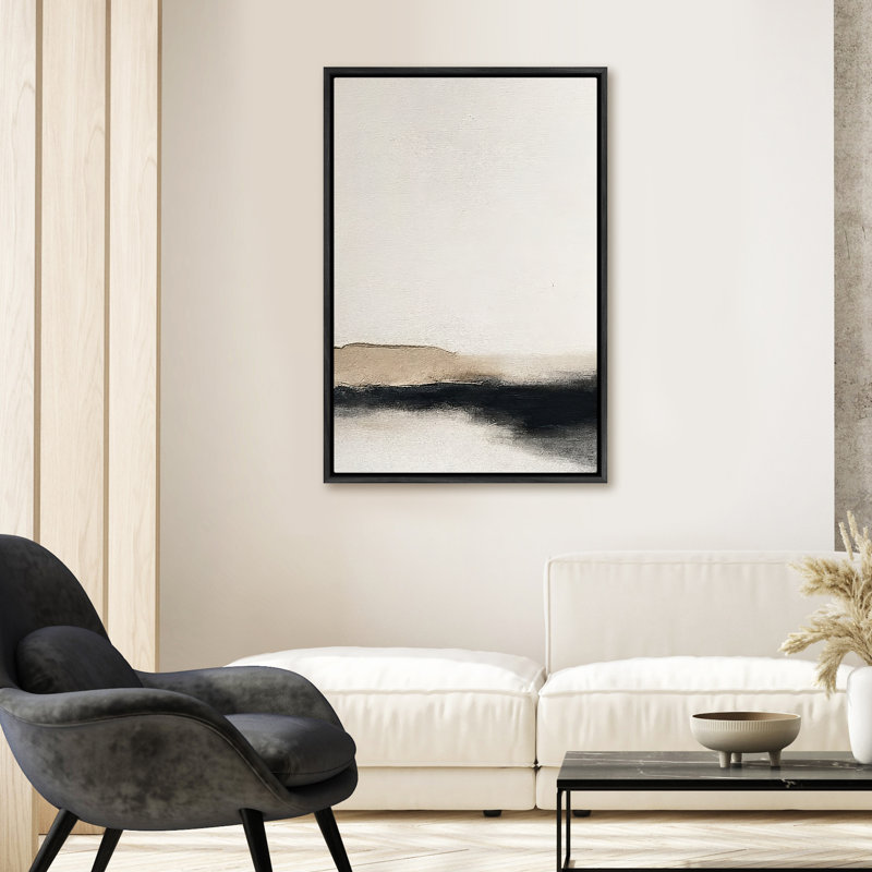 Art mural encadré abstrait rétro antique classique pour chambre à coucher, Noir, H 24 po x l 16 po
