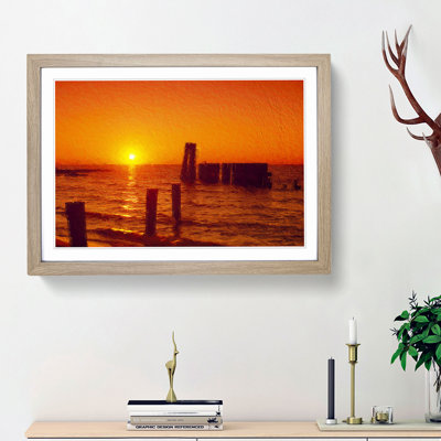 Orange Sunset in Virginia - Picture Frame Painting Print