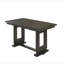7 pièces Table de salle à manger rectangulaire extensible de 18 po à base de tréteaux / piédestal en tissu beige et chaises capitonnées à boutons beige-2098767422