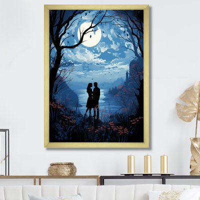 Jungle Couple Moonlit Romance - Pop Art, art mural