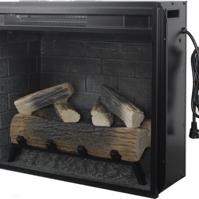 23 Inch Infrared  Heating Electric Fireplace Insert, With Log Set & Realistic Flame, Remote Control With Timer, Overheating Protection