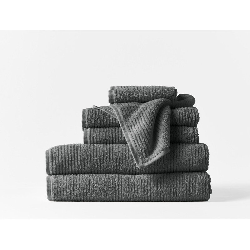 Temescal Ribbed Towel Set, Shadow,  Towel Set