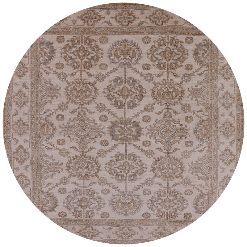 Clybourn Oriental Indoor Rug, Round 4'