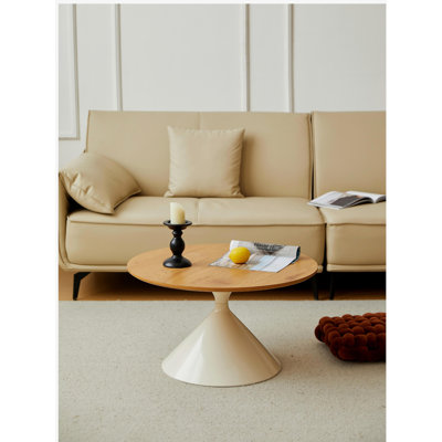 TABLE RONDE BLANC + BOIS