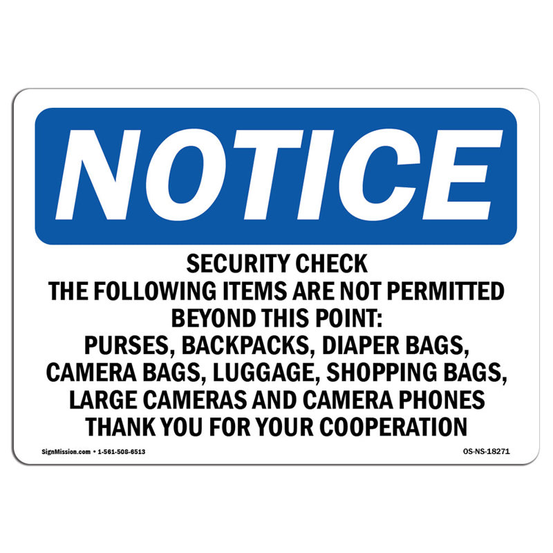 Security Check the Following Items Are Not Sign