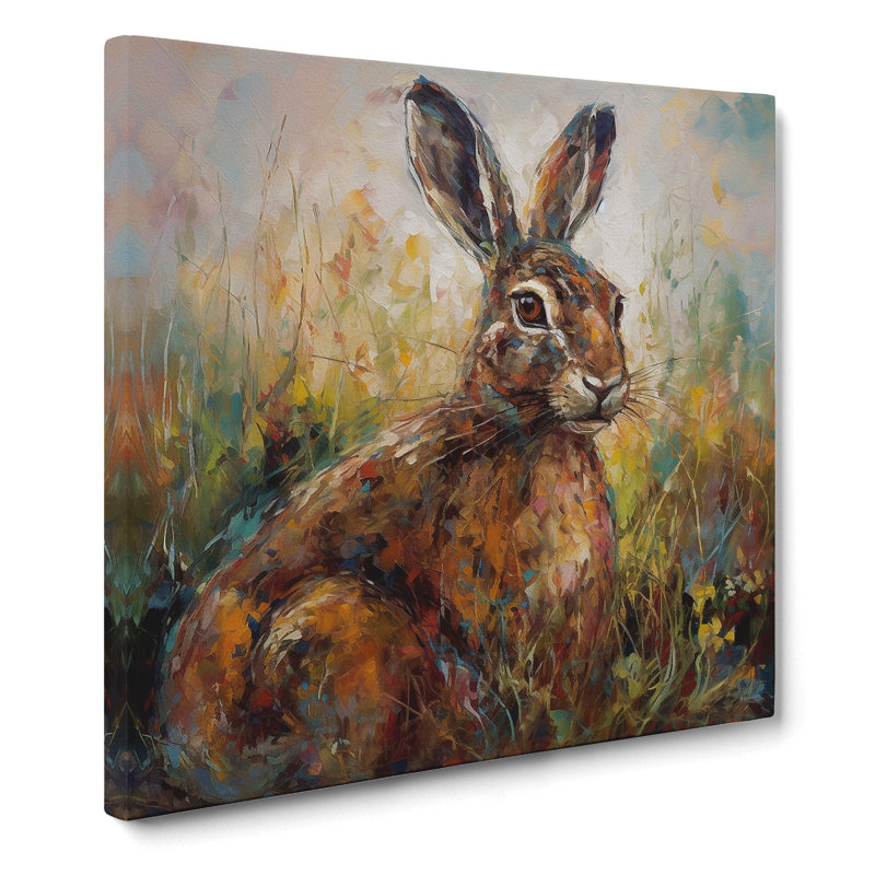Hare Post-Impressionism No.1 - Wrapped Canvas, 35cm H x 35cm W x 3cm D