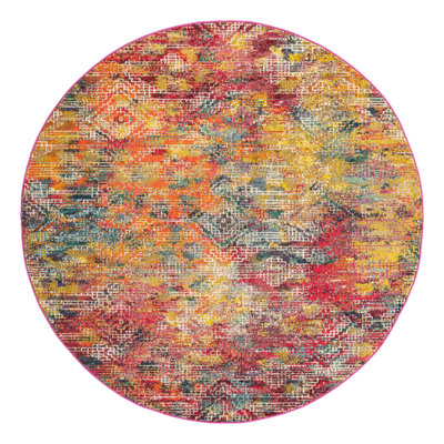 Tapis abstrait jaune / rouge / bleu