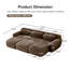 Canapé modulaire moelleux à 3 places chocolat, aucun assemblage requis-1965217733