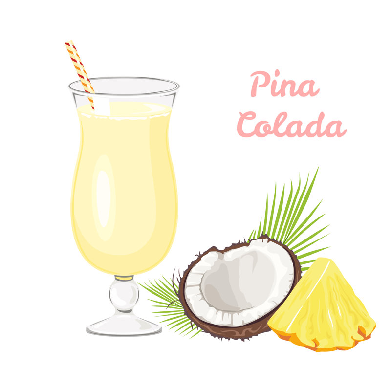 Pina Colada by Tetiana Gutnyk - Wrapped Canvas Print, 30cm H x 46cm W x 3.8cm D