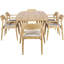 Himmelmann 6 - Person Wood Patio Dining Set with Oval Table , Cushions Included