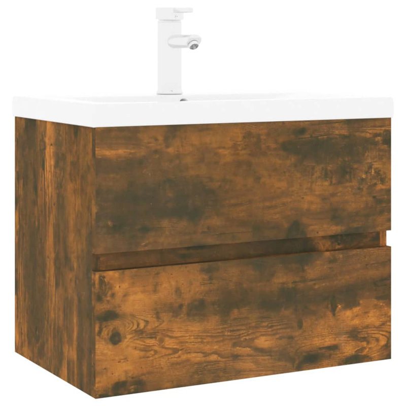 Sarana Wall Bathroom Storage Cabinet, Smoked Oak