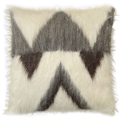  Recycled Wool Square Cushion 35" L Rustic Decorative Pillow for Indoor Use