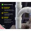 4 po x 4 po x 2 po avec passe-tringle et coude à 45 ° de coude 45 °, drain en PVC blanc, (paquet de 5)