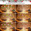Décoration pour sommet de sapin de Noël éclairé avec 6 modes de projection, décoration pour sommet de sapin étoile de Noël de 9,8 po avec lumières DEL intégrées, sommet de sapin avec paillettes dorées à brancher pour les décorations de Noël