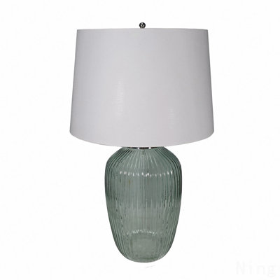 D16x27" Glass Table Lamp