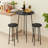 Round  Table And Chairs Set Of 3 Counter Height Bar Stools For Kitchen Breakfast-645603572