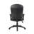 Sera Executive Office Task Chair, Loop Arms, Mid Back Black Leatherplus