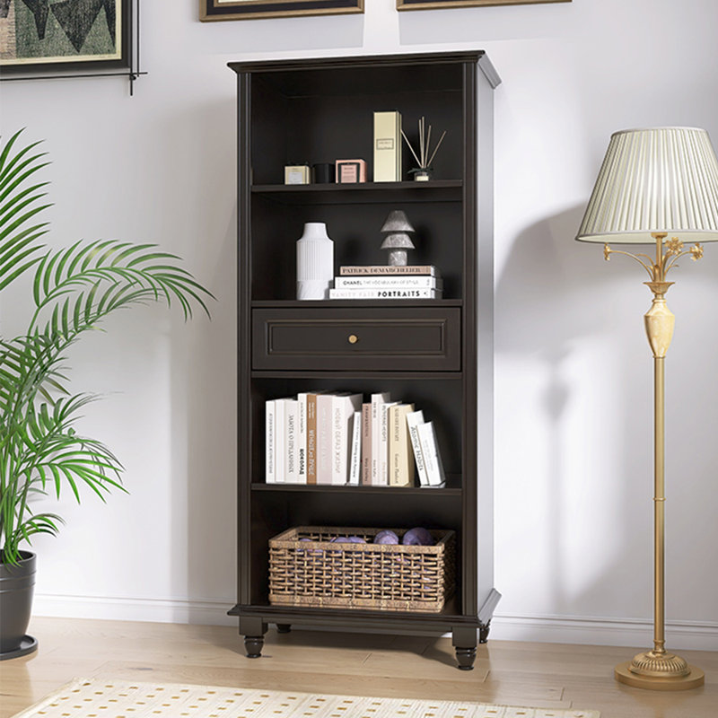 Petite bibliothèque de style américain, (4 tablettes) H 62,99 po x l 19,69 po x P 15,75 po
