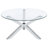 Alexa Chrome 3-piece Round Coffee and End Table Set
