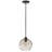 1-Light Textured Glass Dimmable Adjustable Pendant Light